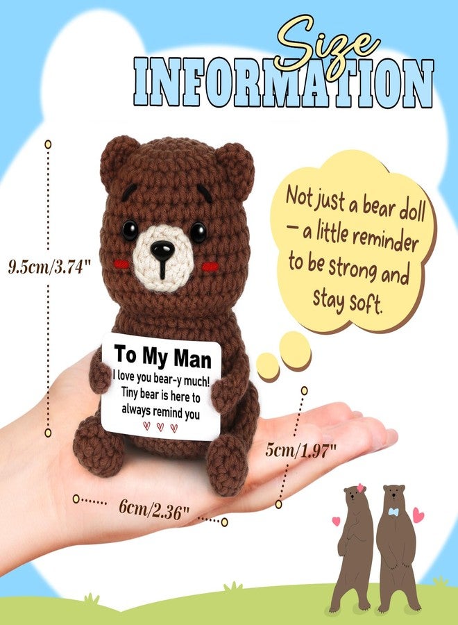 Glydein I Love You Gift for Him, Anniversary Romantic Gift for Men - to My Man Handmade Crochet for Boyfriend Husband Fiancé, Funny Birthday, Valentine's Day, for Him BF Hubby - Image 3