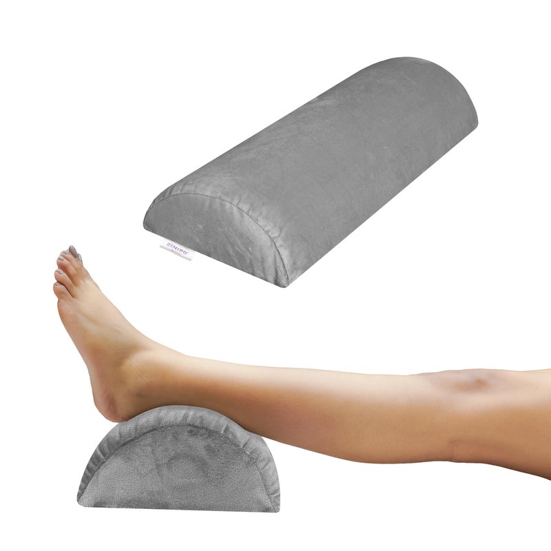 RINIPO RINIPO Half Moon Bolster Pillow for Sleeping | Memory Foam Orthopedic Support Cushion for Back, Neck, Knee, Legs, Head & Side Sleepers Multipurpose Pillow with Washable Zipper Cover - Image 1