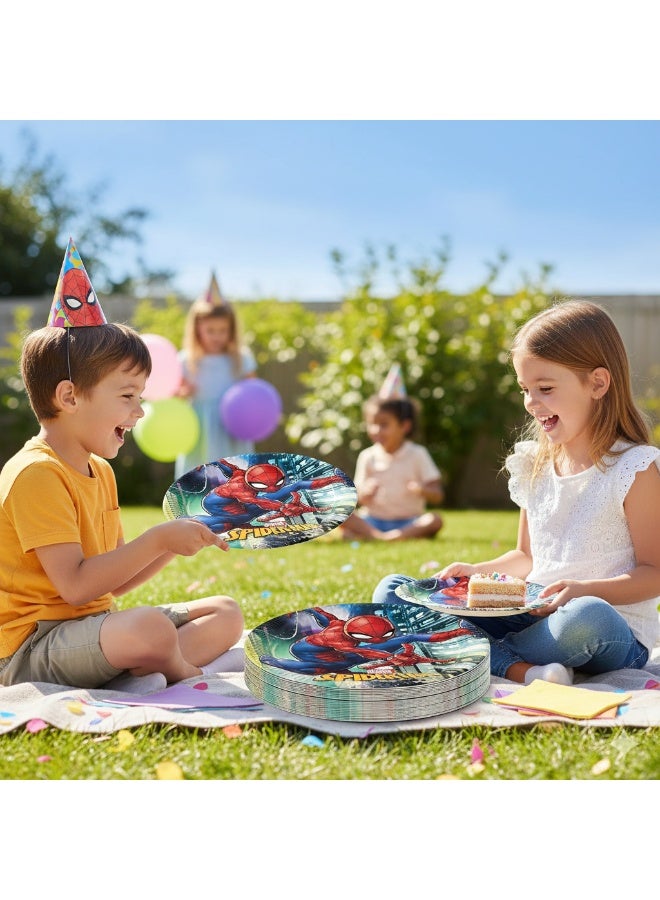 Procos Marvel Spiderman Team Up Paper Plates 23 cm – Pack of 8 Round Party Plates with Dynamic Spidey Artwork for Kids’ Birthdays, Superhero Parties & Themed Events - Image 3