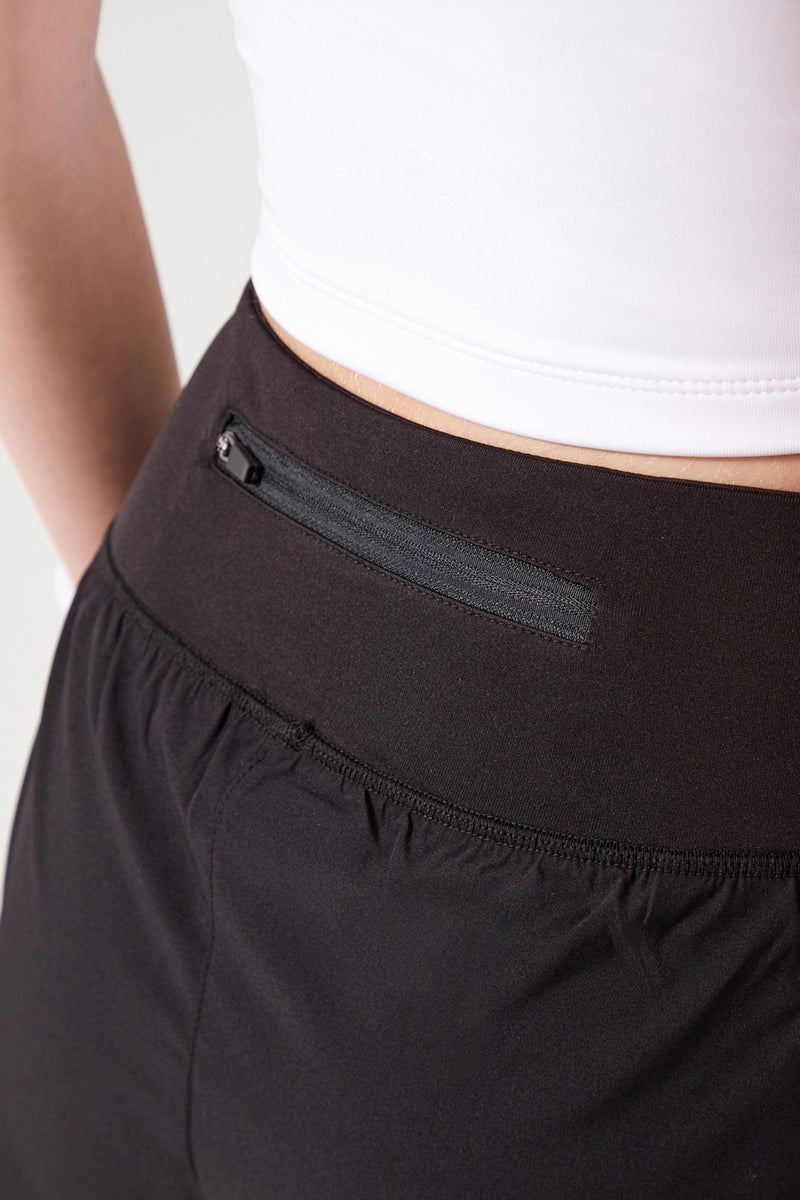 Los Ojos Women's Black 2 Layer Sports Shorts - Tights with Shorts 2in1  - Image 5