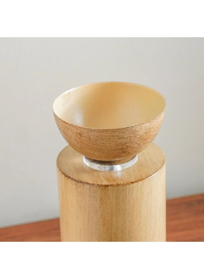 DANUBE HOME Serengeti Candle Holder Candle Stands  Home Wedding Table Birthday Party Holiday Decoration Taper Candle Holders Decorations Home DÃ©corBrown 8X8X23.5Cm