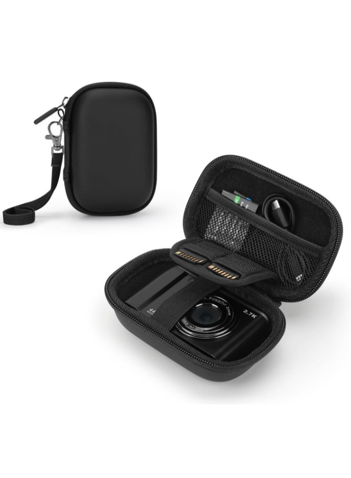 Sisily Camera Case for Digital Camera CAMKORY DC403 FHD 1080P/ KODAK PIXPRO FZ55/ FZ45/ STUOGYUM DC402-AF, SD Card Storage Travel Carry Case Bag (Black) - Image 1