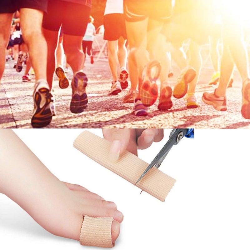 Gel Toe Sleeves Protectors: Beige Flexible Blister Protection - Cushioned Toe Cushions for Foot Care & Daily Wear - Image 3
