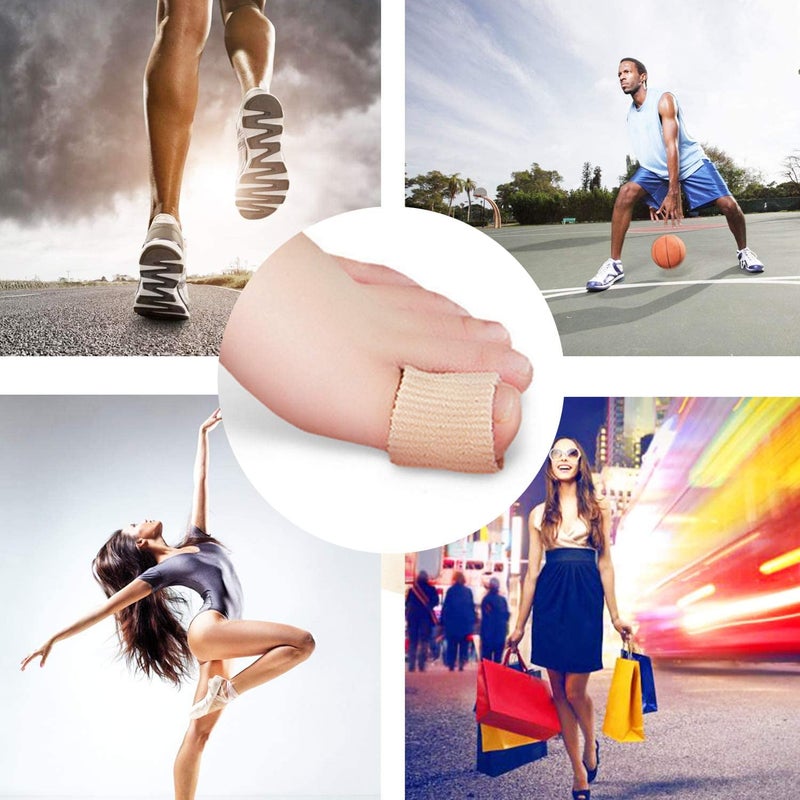 Gel Toe Sleeves Protectors: Beige Flexible Blister Protection - Cushioned Toe Cushions for Foot Care & Daily Wear - Image 2