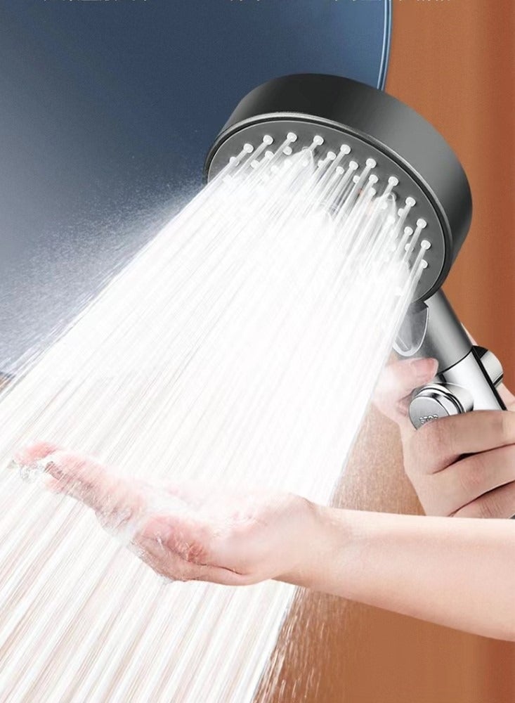 كوتيس طقم رأس دش محمول باليد وخرطوم 1 مجموعة دش محمول وخرطوم رمادي 10x27 سم - Image 3