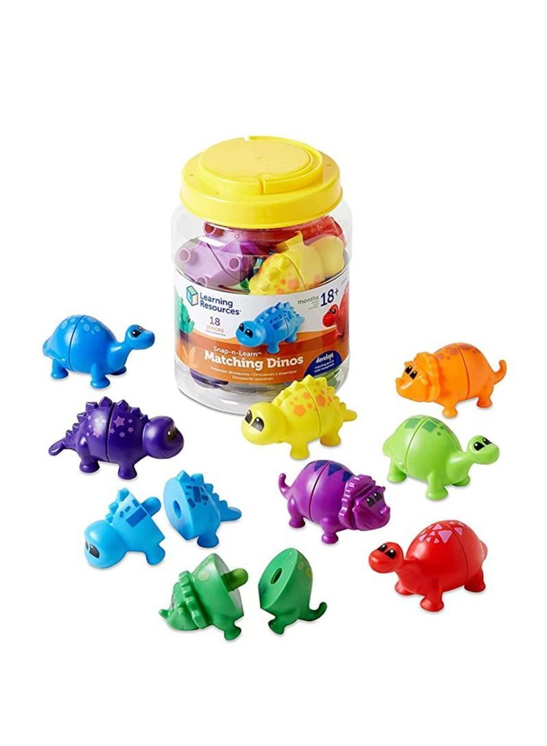 Y&D Dinosaur Counting Toy Set & Sorting Educational Montessori Color Toys, Toddler Game for Pre-School Learning Recognition Maths Teaching