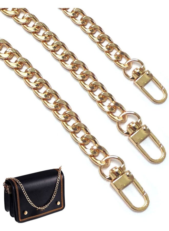 Xi DIY Purse Chain Strap Replacement 41"/105cm, 9mm Crossbody Bag Chain Replacement Strap with Excellent Gold Plated Craft, Shiny Tone(Gold-105cm) 