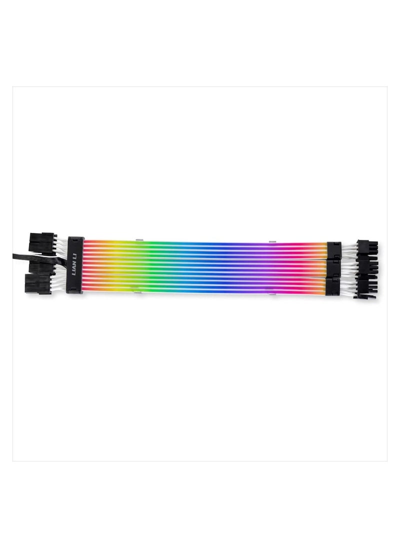 LIAN LI - Lian Li Strimer Plus V2 Triple 8 Pin (PW12-PV2) -Addressable RGB VGA Power Cable (No Controller Included) -for Triple 8 PIN GPU Connector, PW12-PV2 Black - Image 1