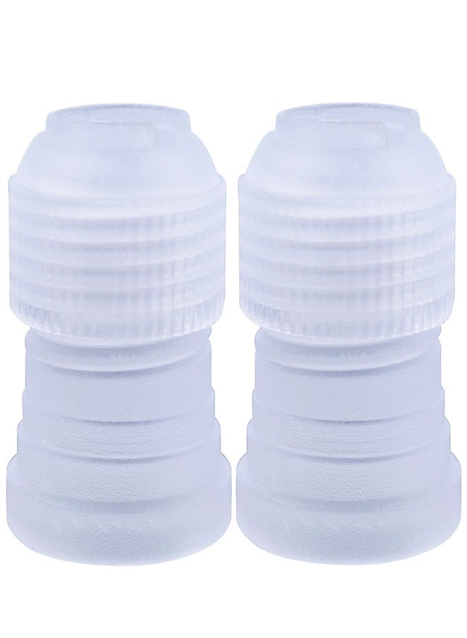 BronaGrand 10pcs Plastic Standard Couplers Pipe Tip Coupler Cake Decorating Couplers for Icing Nozzles,White - Image 3