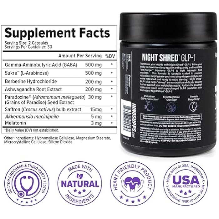 night shred glp-1 INNOSUPPS InnoSupps Night Shred™ GLP-1 | Nighttime Metabolic + Sleep  Support* | Akkermansia + Ashwagandha | 60 Capsules. 30 Servings. | Best  Price UAE
