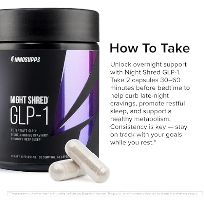 InnoSupps Night Shred™ GLP-1 | Nighttime Metabolic + Sleep Support* | Akkermansia + Ashwagandha | 60 Capsules. 30 Servings. - Image 5