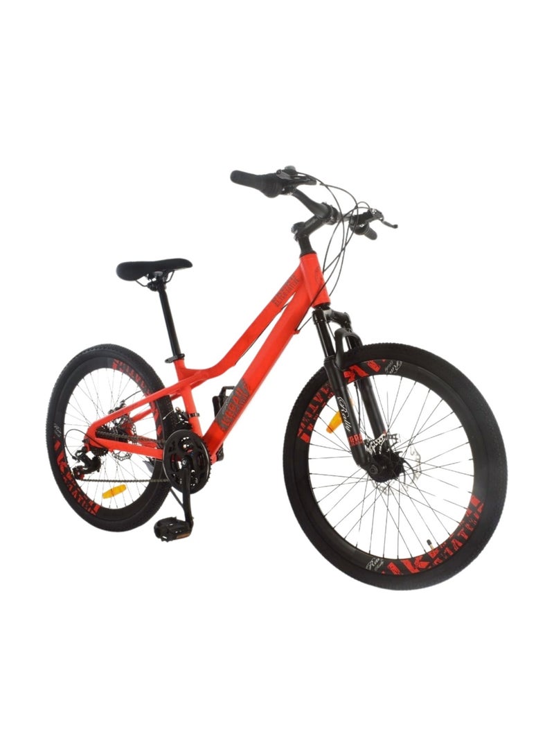 Rally Metallic Bicycle With Disc Brakes Size 24