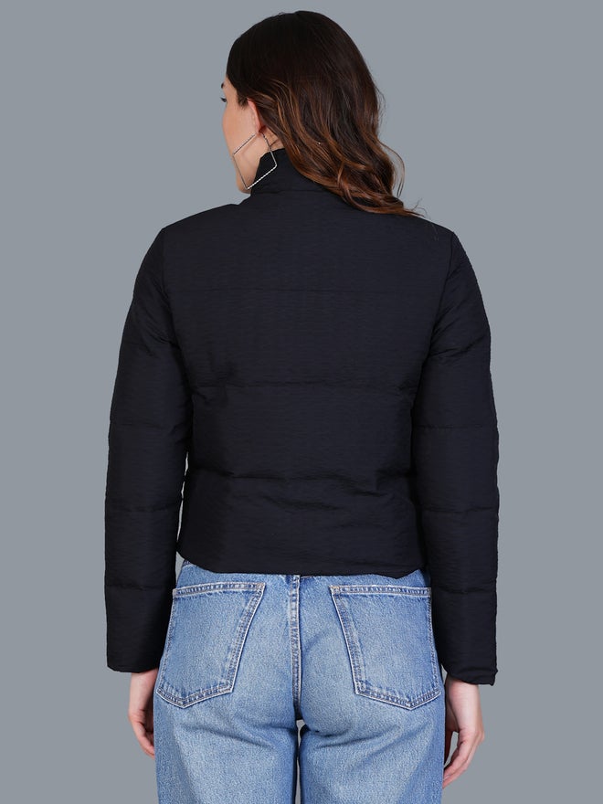 Fort Collins Women Black Quilted Crop Jacket - Image 5