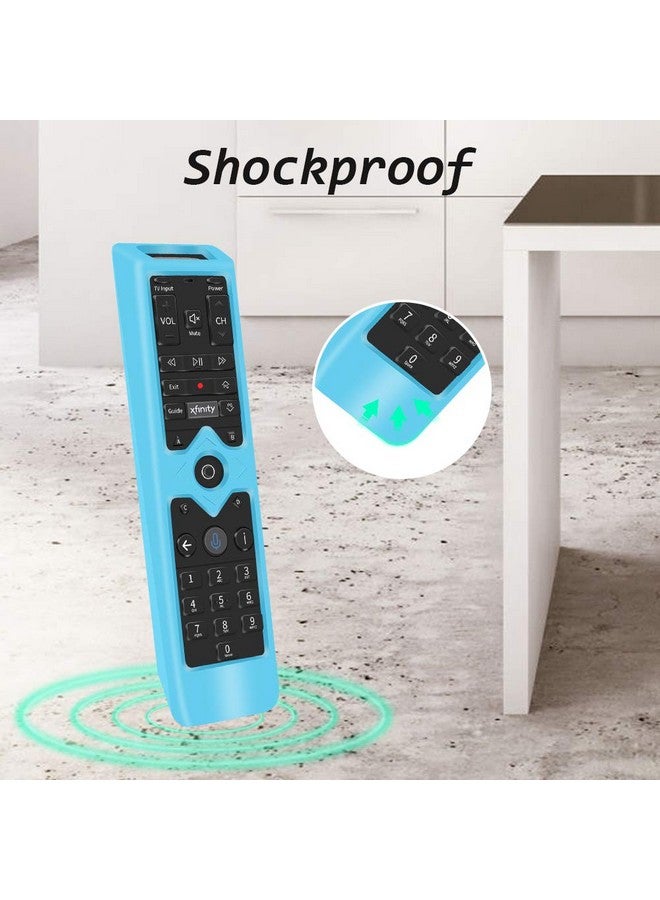 Oyrlize 2Pack Remote Protective Case For Xfinity Remote Control,Silicone Case Skin Sleeve For Xfinity Comcast Xr15 Voice Remote Control,[Thicken Layer] Shockproof Bumper Remote Back Covers-Glowgreen+Glowblue - Image 4