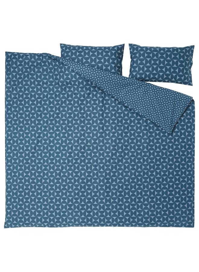 Duvet Cover And 2 Pillowcases Dark Blue/Light Blue 240X220/50X80 Cm - pzsku/Z4A1C536D2A8D5604A5DFZ/45/_/1730802011/a3ab31f2-d238-480e-9702-1e7ac964ad08