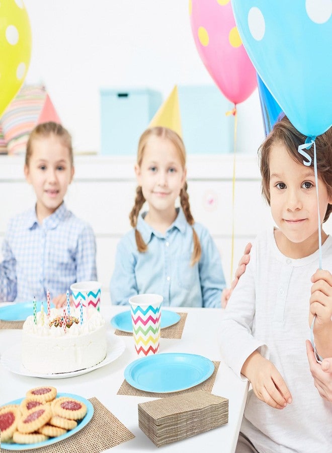 CODOHI 60 قطعة من مناديل البورلاپ المطبوعة، مناشف ضيوف قابلة للتخلص منها، مناشف يد للحمام، مناديل ضيوف ورقية للحمام والمطبخ وحفلات الزفاف والتخييم وحفلات الكوكتيل 4.3 × 7.9 بوصة - Image 4