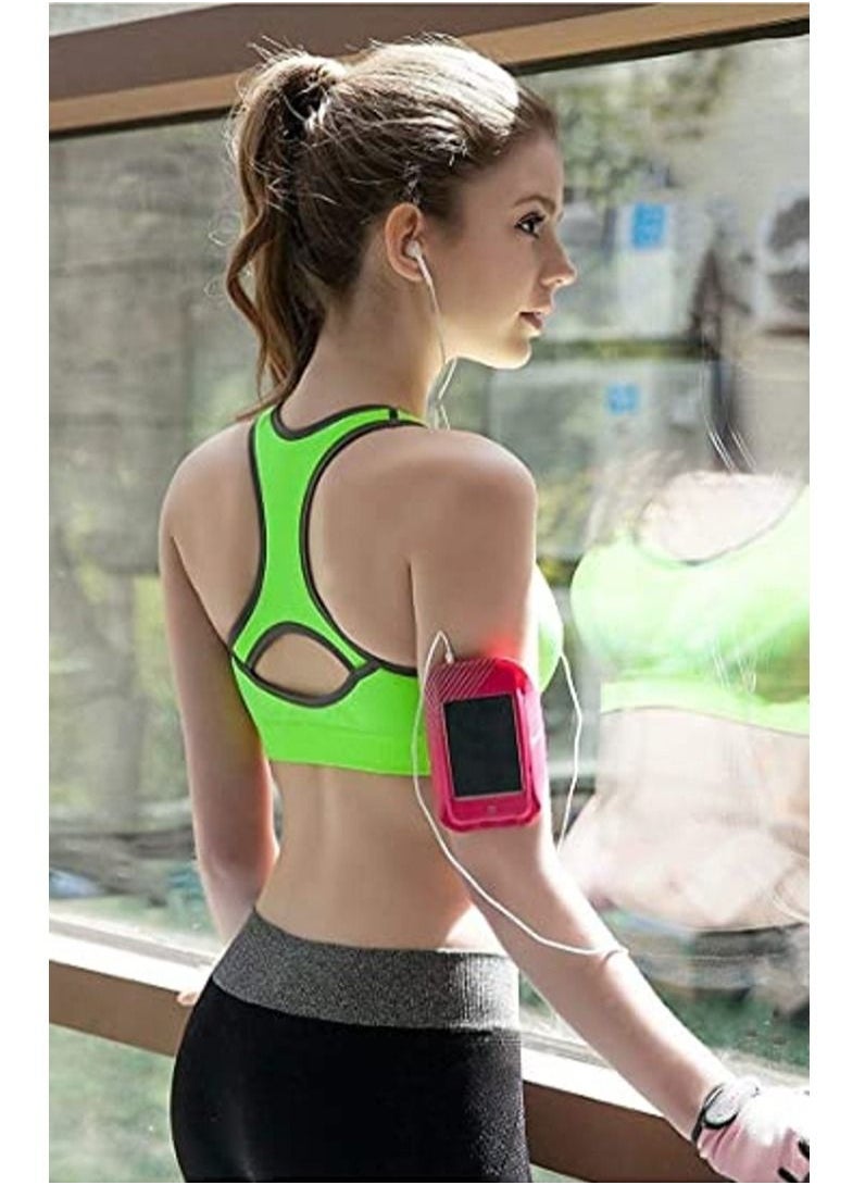 Rubik - Sports Bra for Women Rubik Racerback Shockproof Quick Dry Padded Seamless High Impact Sports Bra for Yoga Gym Training Running Workout Fitness (Green, Large) - Image 1