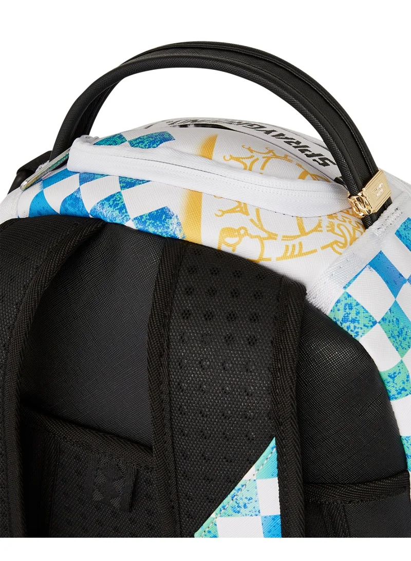 SPRAYGROUND SHARK CENTRAL STENCILS WHITE DLXSV BACKPACK