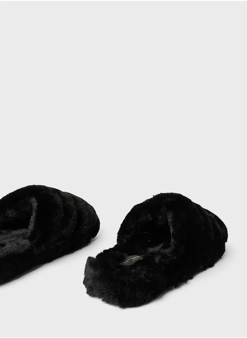Ted Baker Lopsey Faux Fur Mule Slipper