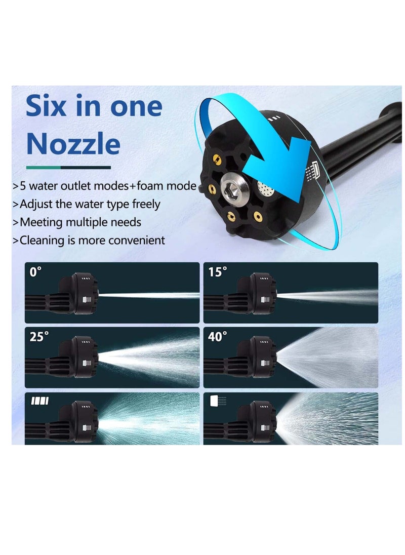 PRIMO PLUS - Cordless Electric High Pressure Washer, 520VF Lithium Battery Car Washer Pressure Pump, Strong Water Pressure, Long Battery Life, 4 in 1 Nozzle, Soap Bottle, Long Water Pipe, Multiple Uses - Image 1