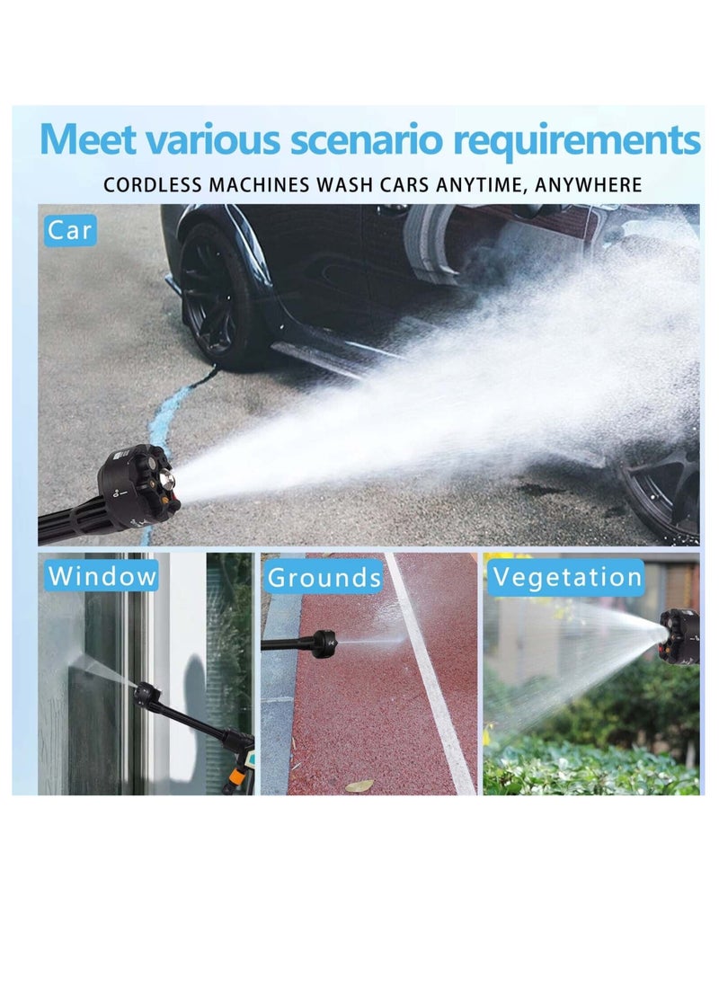 PRIMO PLUS - Cordless Electric High Pressure Washer, 520VF Lithium Battery Car Washer Pressure Pump, Strong Water Pressure, Long Battery Life, 4 in 1 Nozzle, Soap Bottle, Long Water Pipe, Multiple Uses - Image 1