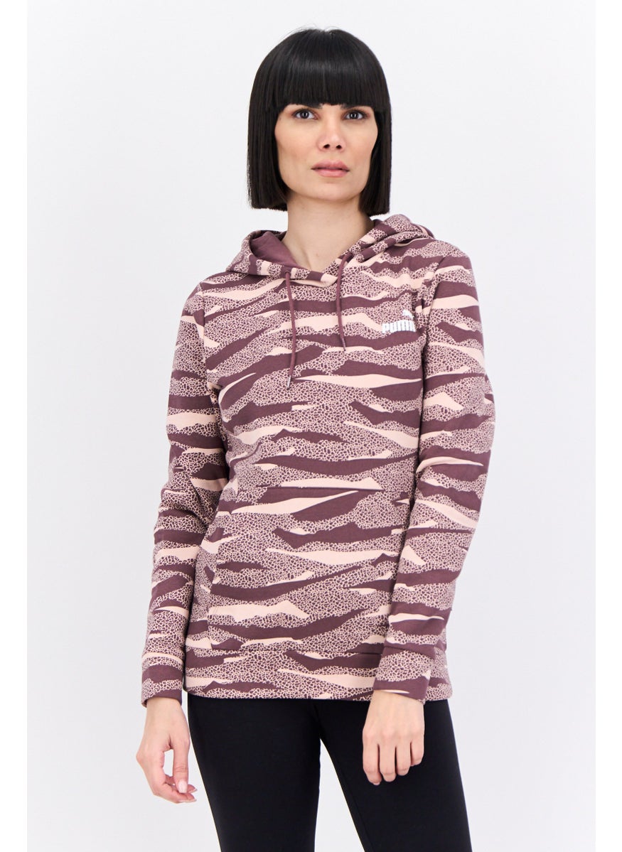 PUMA Women Sportswear Fit Long Sleeves Outdoor Hoodies, Mauve  - Image 1