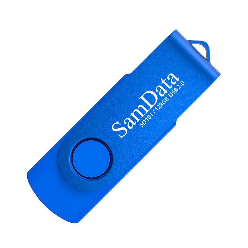 SamData 128GB USB Flash Drives 1 Pack 128GB Thumb Drives Memory Stick Jump Drive with LED Light for Storage and Backup (1 Pack Blue) - Image 2