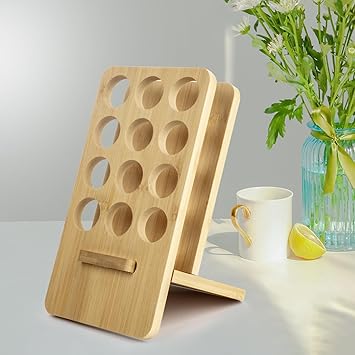 Guolich Essential Oil 12 Slots Storage Box Wooden Essential Oils Display Organizer Stand Holder for 15 ml Bottles Nail Polish Collection - Image 4