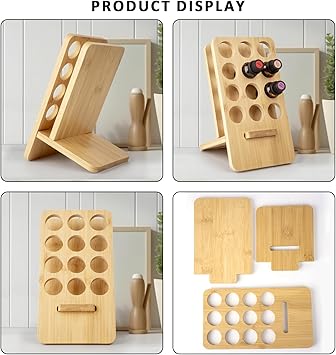 Guolich Essential Oil 12 Slots Storage Box Wooden Essential Oils Display Organizer Stand Holder for 15 ml Bottles Nail Polish Collection - Image 5