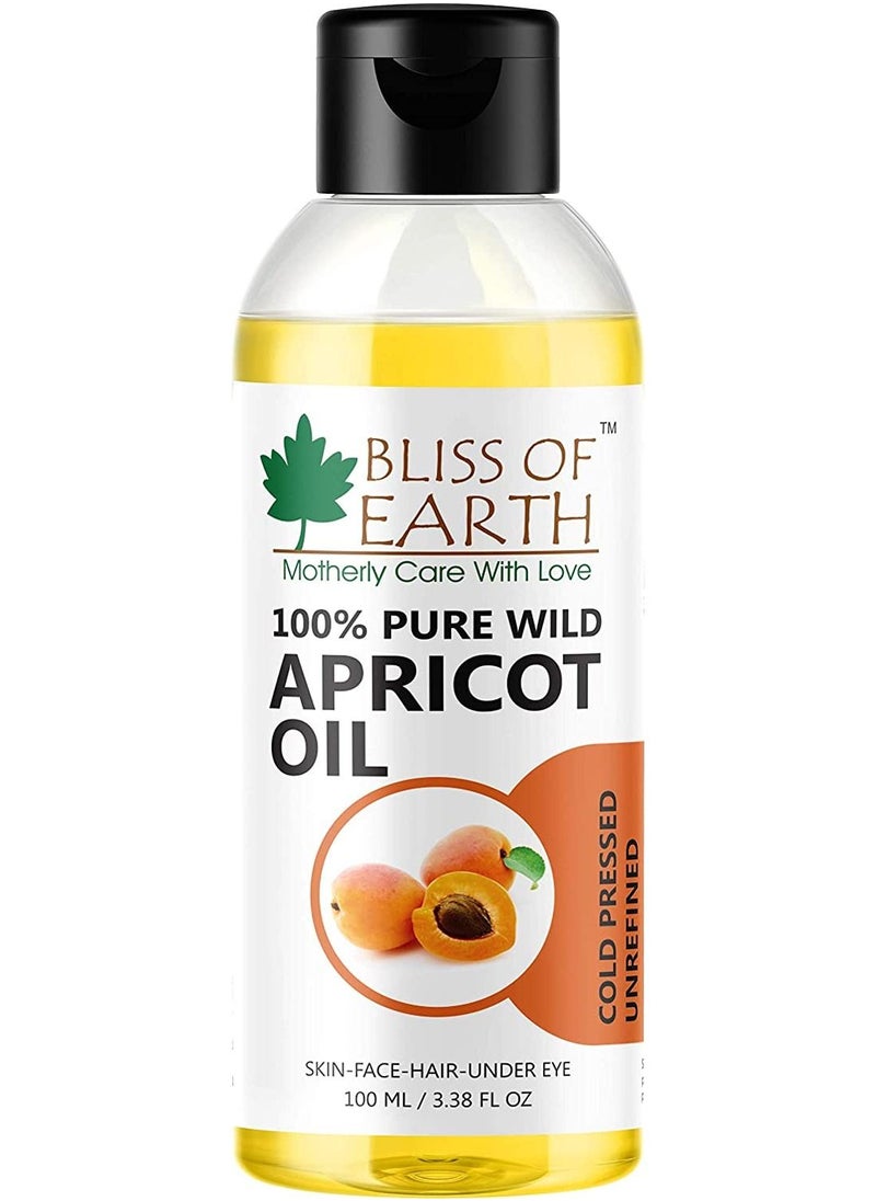 BLISS OF EARTH Apricot Oil 100ml Wildcrafted Himalayan Coldpressed & Unrefined  - Image 1