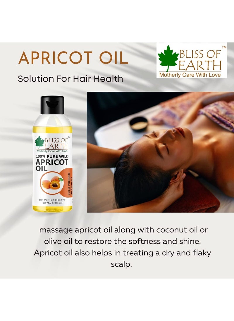 BLISS OF EARTH Apricot Oil 100ml Wildcrafted Himalayan Coldpressed & Unrefined  - Image 4
