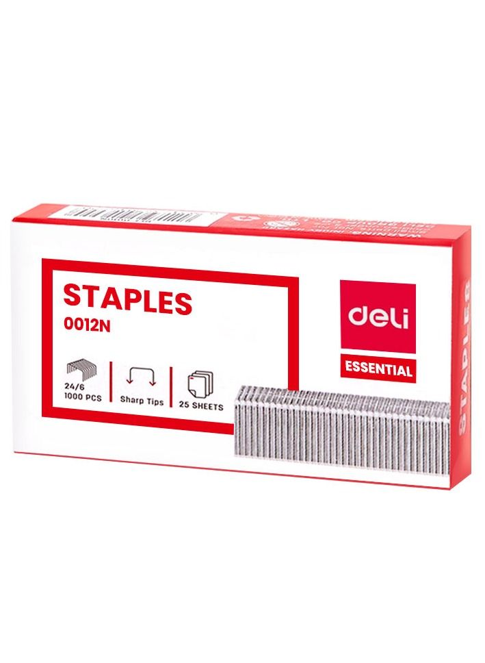 Deli مجموعة من 10 دبابيس دباسة رقم 24/6 - Image 2