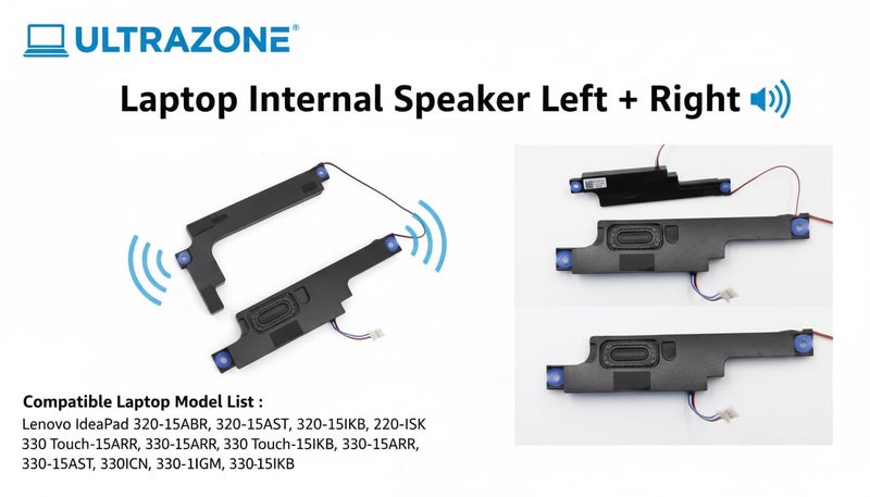 ULTRAZONE Laptop Internal Speaker Compatible for Lenovo IdeaPad 320-15ABR, 320-15AST, 320-15IKB, 320-15ISK, 330 Touch-15ARR, 330 Touch-15IKB, 330-15ARR, 330-15AST, 330-15ICN, 330-15IGM, 330-15IKB - Image 3
