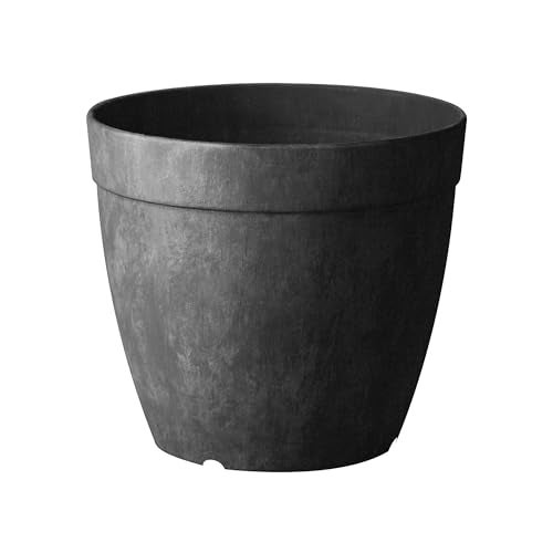 Root & Vessel Dolce Round Planter, Black, 6" - Image 1
