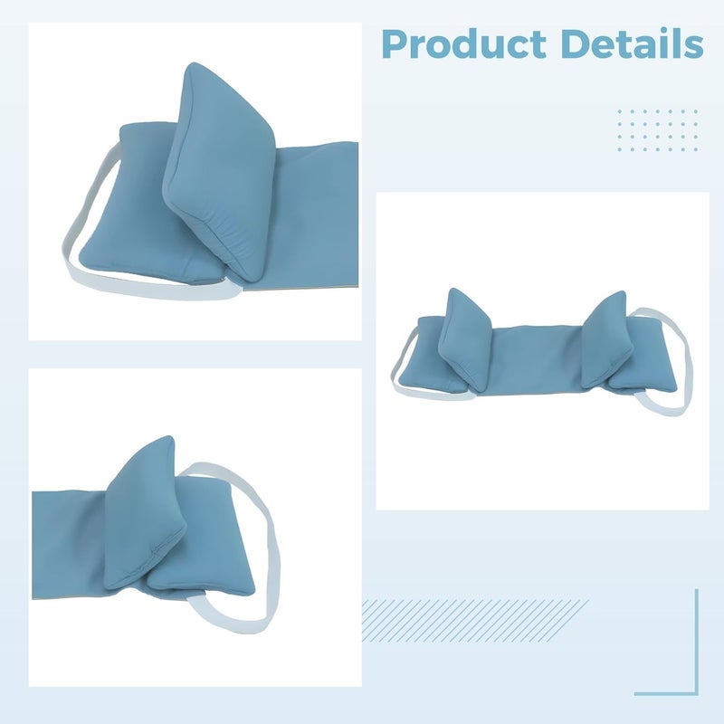 Blue Sleeping Neck Stabilizer with Anti-Wrinkle Features, 18.5 X 8.3 in, Back Sleep Support, Surgery Recovery - Image 5