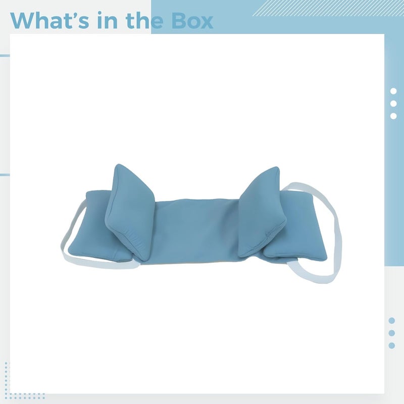 Blue Sleeping Neck Stabilizer with Anti-Wrinkle Features, 18.5 X 8.3 in, Back Sleep Support, Surgery Recovery - Image 4