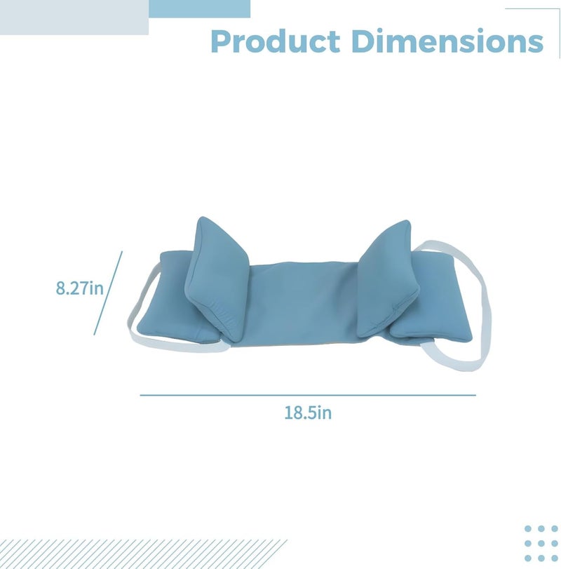 Blue Sleeping Neck Stabilizer with Anti-Wrinkle Features, 18.5 X 8.3 in, Back Sleep Support, Surgery Recovery - Image 2