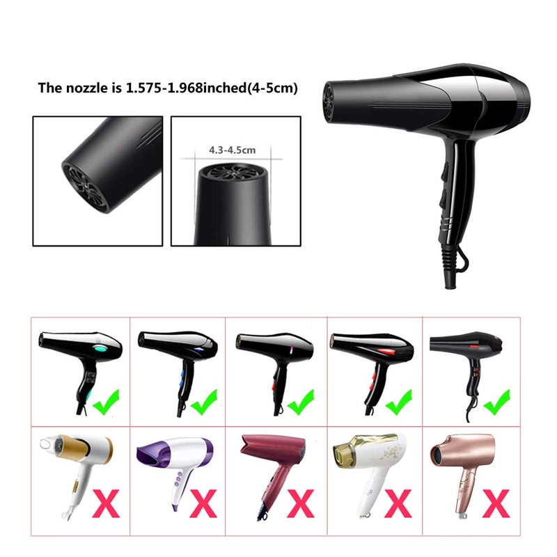 WAJIAYON Universal Collapsible Hair Dryer Diffuser Attachment- Salon Grade tool,Lightweight Foldable Portable Travel Folding Design Fit Most of blow Dryers-Black - Image 5