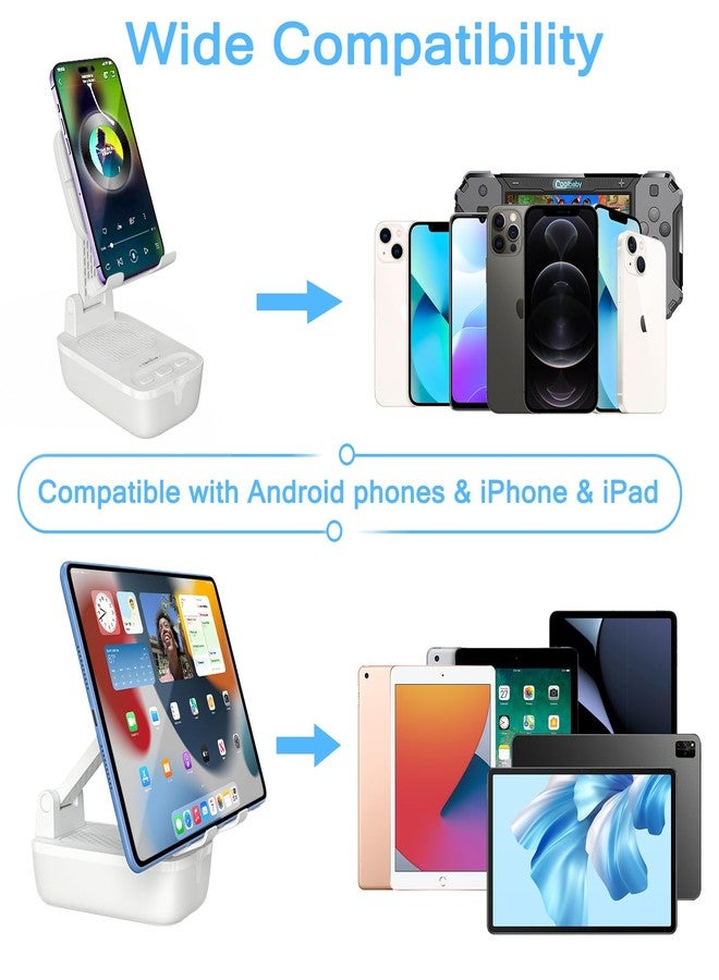 كوميزو هدايا للرجال والنساء، من الزوجة، حامل هاتف محمول مقاوم للماء بمعيار IPX7 مع مكبر صوت بلوتوث، مكبر صوت للهاتف أثناء الاستحمام بتصميم مانع للانزلاق مع صوت ستيريو عالي الدقة، متوافق مع أي هاتف ذكي/جهاز لوحي - Image 3