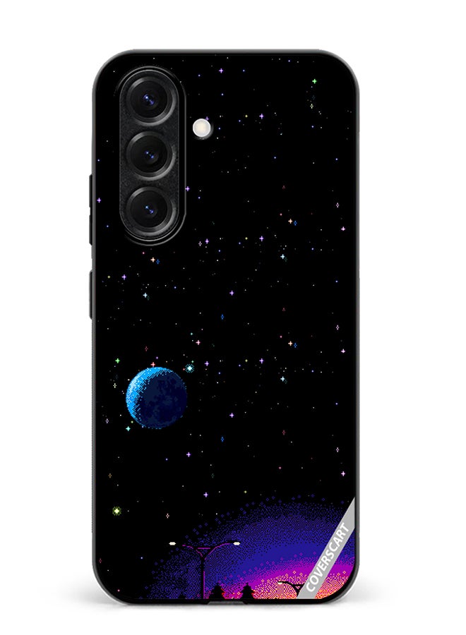 VR CREATIVE Protective Case Cover For Samsung Galaxy S25 Plus 8-Bit Pixel Galaxy Design Multicolour