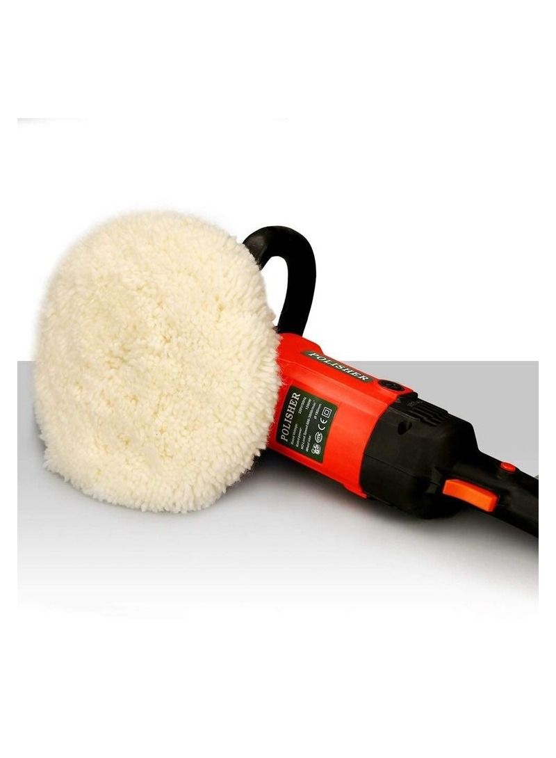 Wool Polishing Clean Buffing Wheel Pad Bonnet for Furniture Car for car Polisher White - Image 5