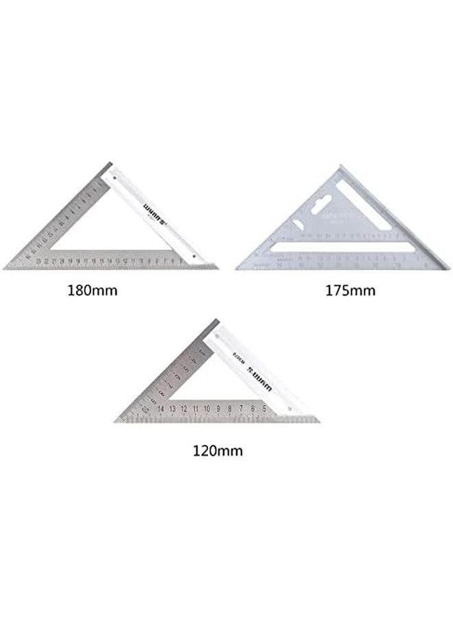 175 ملم مربع سرعة الألومنيوم سبائك حاكم زاوية منقلة للنجارة والخياطة - Image 4