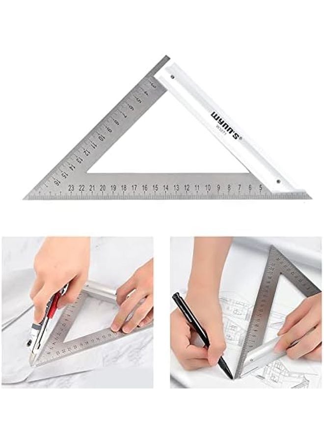 175 ملم مربع سرعة الألومنيوم سبائك حاكم زاوية منقلة للنجارة والخياطة - Image 3