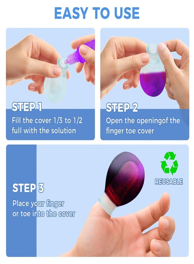 KCMOSGI Waterproof Toe Cover, Finger Waterproof Protectors,Silicone Finger Sleeve & Toe Covers,Durable and Reusable for Bathing, Pedicures, Manicures - Image 5