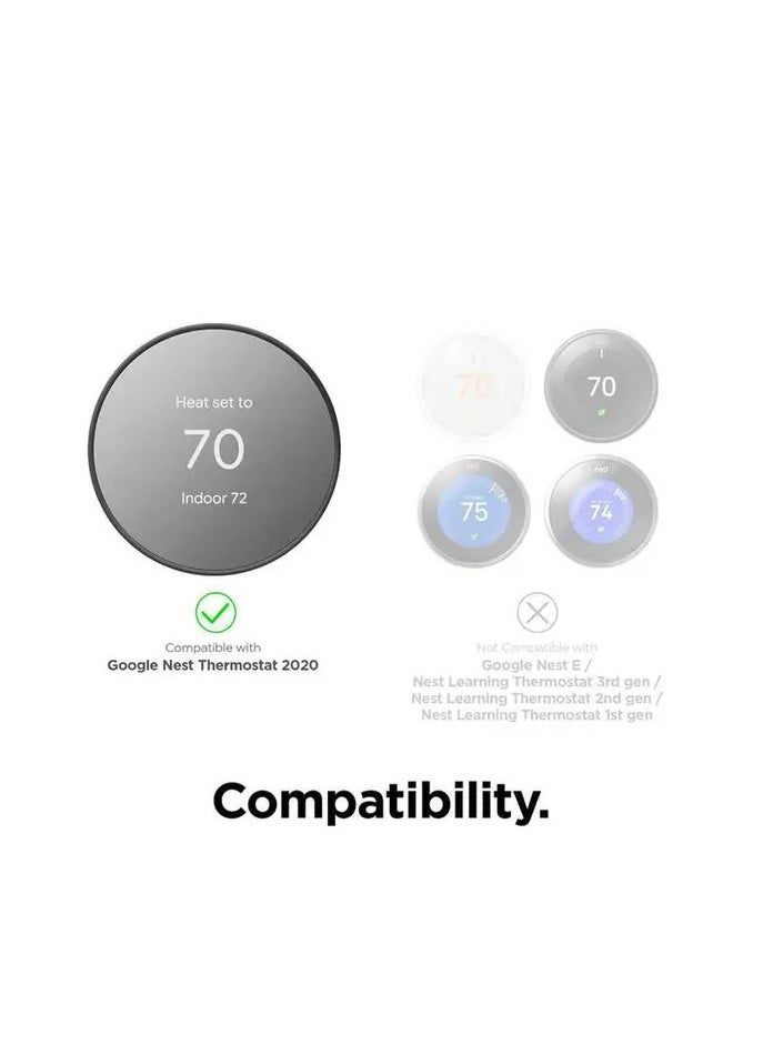 Elago - Satellite Wall Plate Cover Plus for Nest Thermostats 2020 / In-House Design / Easy Installation / Double coated for longevity - Charcoal Gray - Image 1