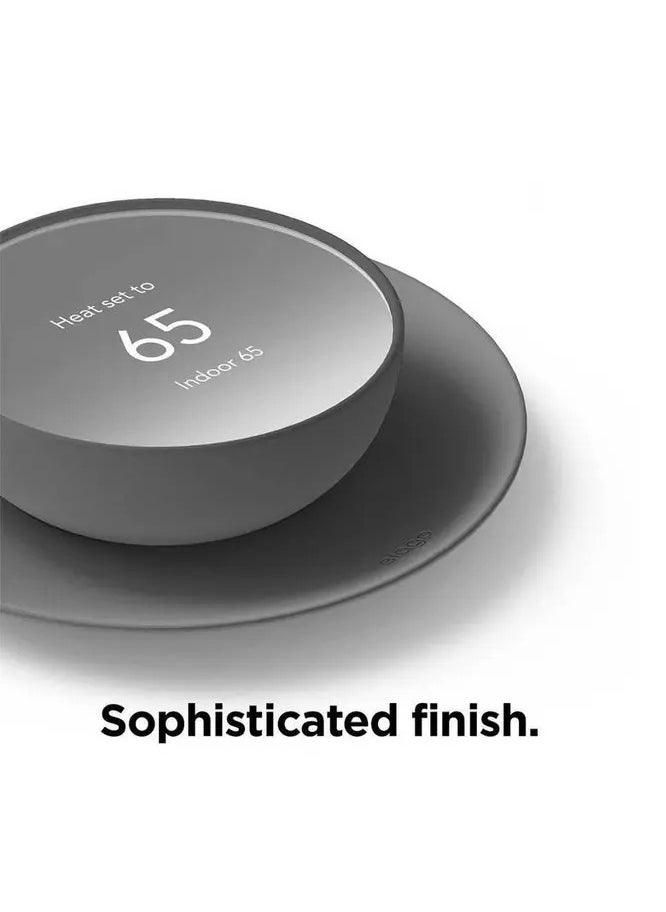 Elago - Satellite Wall Plate Cover Plus for Nest Thermostats 2020 / In-House Design / Easy Installation / Double coated for longevity - Charcoal Gray - Image 1