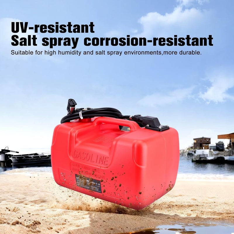 AloneGoer 3 Gallon Portable Boat Fuel Gas Tank - EPA Compliant Marine Outboard Tank with Connector - Image 5