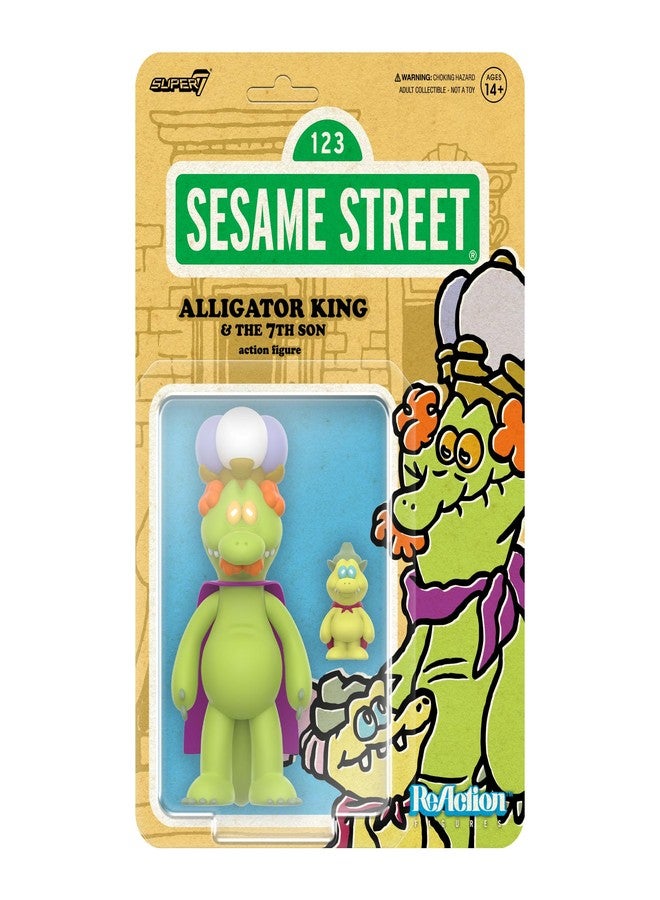 Super7 Sesame Street Reaction Figures Wave 04 - Alligator King Action Figure - Image 1