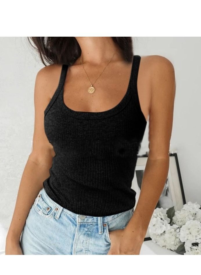 Loquat Women's Fashion Simple Solid Color Vest