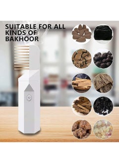 Bakhoor Electric Incense Burner USB Rechargeable Comb Arabian Aromatherapy Machine Handheld Portable Hair Incense Burner Bakhoor Oud Burner for Muslim Aroma Diffuser for Home Office Car  - Image 2